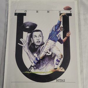 Johnny Unitas 8" x 10" Beckett Back Cover